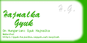 hajnalka gyuk business card